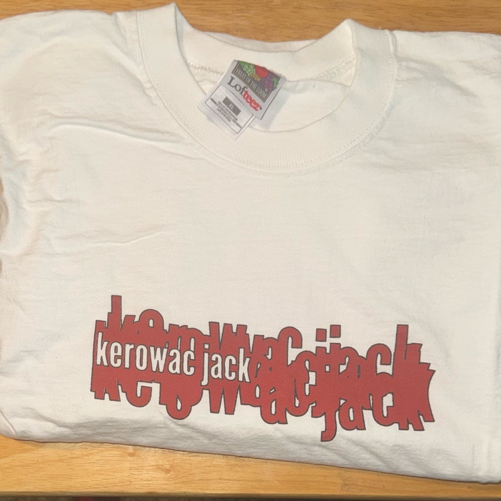 Jack Kerouac “ Kerowac Jack” Men’s White T-Shirt - Picture 4 of 5